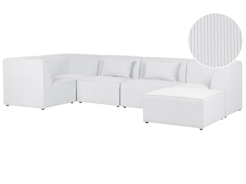 Sofa z ottomaną Lemvig Złamana biel Prawostronny 1 kpl