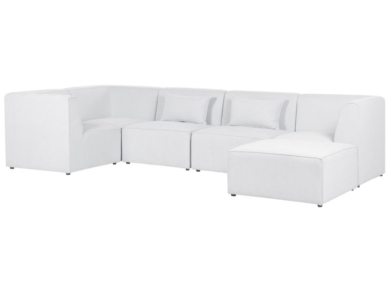 Sofa z ottomaną Lemvig Złamana biel Prawostronny 1 kpl
