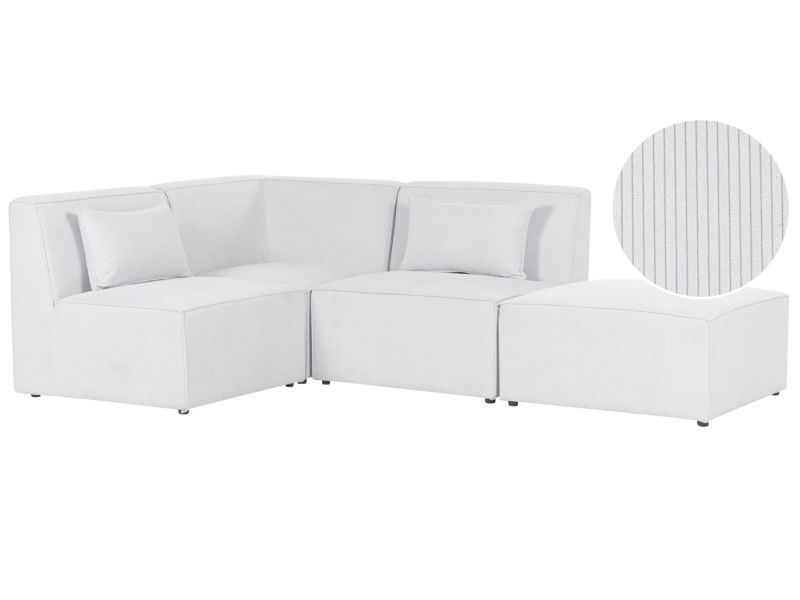 Sofa z ottomaną Lemvig Złamana biel Prawostronny 1 kpl