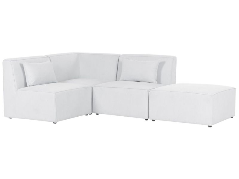 Sofa z ottomaną Lemvig Złamana biel Prawostronny 1 kpl