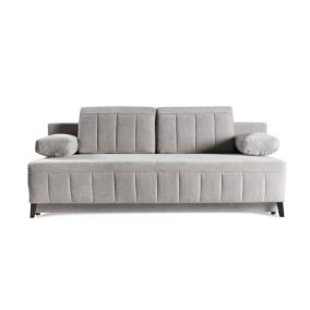 Sofa z przeszyciami Bettso Aruna z wygodnymi poduszkami do salonu jasnoszary 1szt.