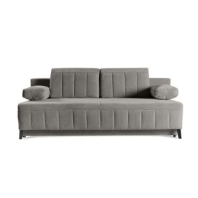Sofa z przeszyciami Bettso Aruna z wygodnymi poduszkami do salonu szary 1szt.