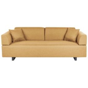 Sofa ze stolikami żółta Sokna 1 kpl