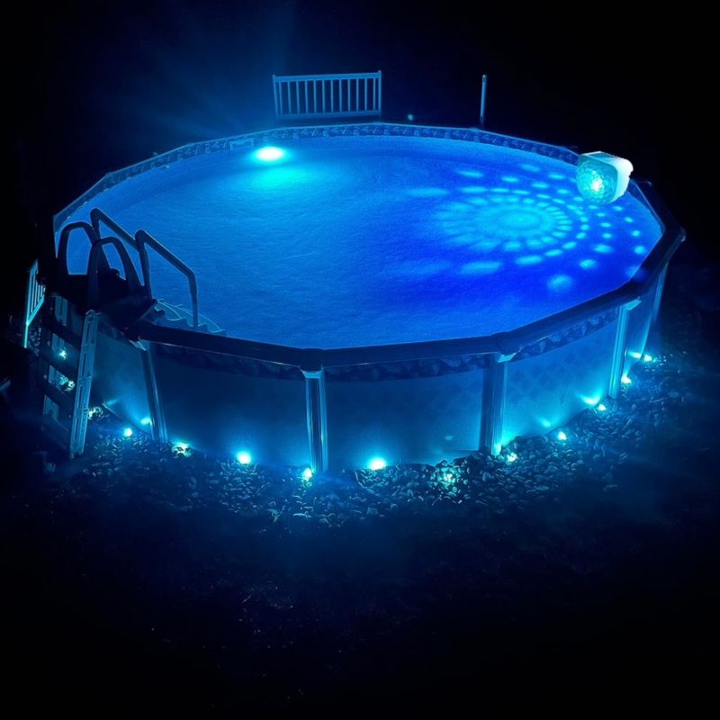 Solarna lampa basenowa LED Topool CT286, wodoodporność IP68, 9 kolorów, 1 szt.