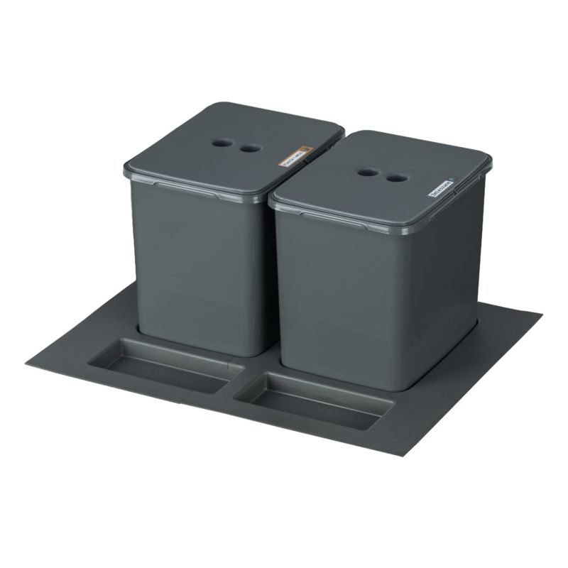 Sortownik śmieci FLEXI BASE do szuflady w szafce 60 cm 2 kosze 2x16 l 1 kpl.