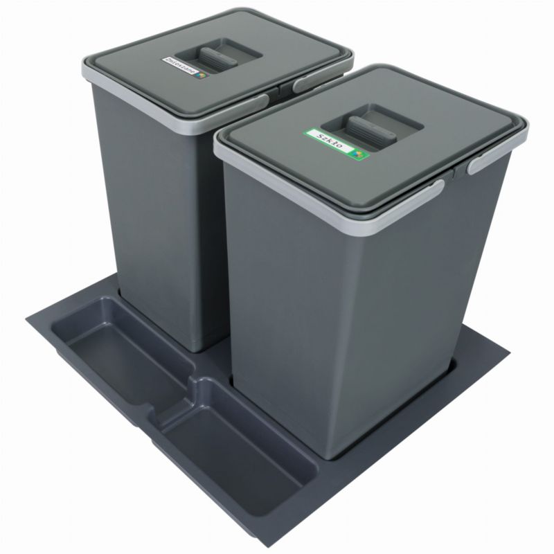 Sortownik śmieci FUTURE do szuflady w szafce 60cm 2 kosze 2x24 l, wysokość 44cm Sortowniki24 1 szt.