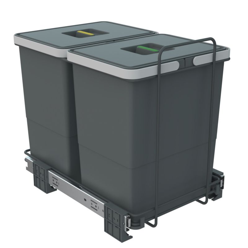 Sortownik na śmieci Ecofil do szafki 2 kosze 18l+18l Elletipi - 1 kpl