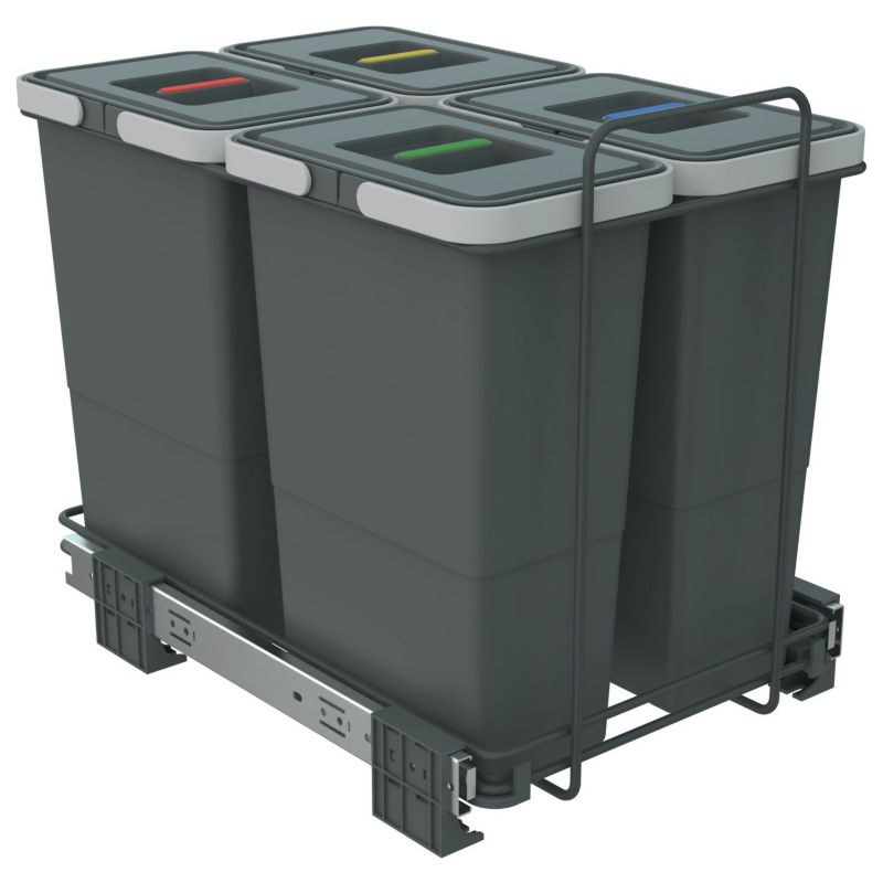 Sortownik na śmieci Elletipi Ecofil do szafki 4 kosze 8l+8l+8l+8l 1 kpl