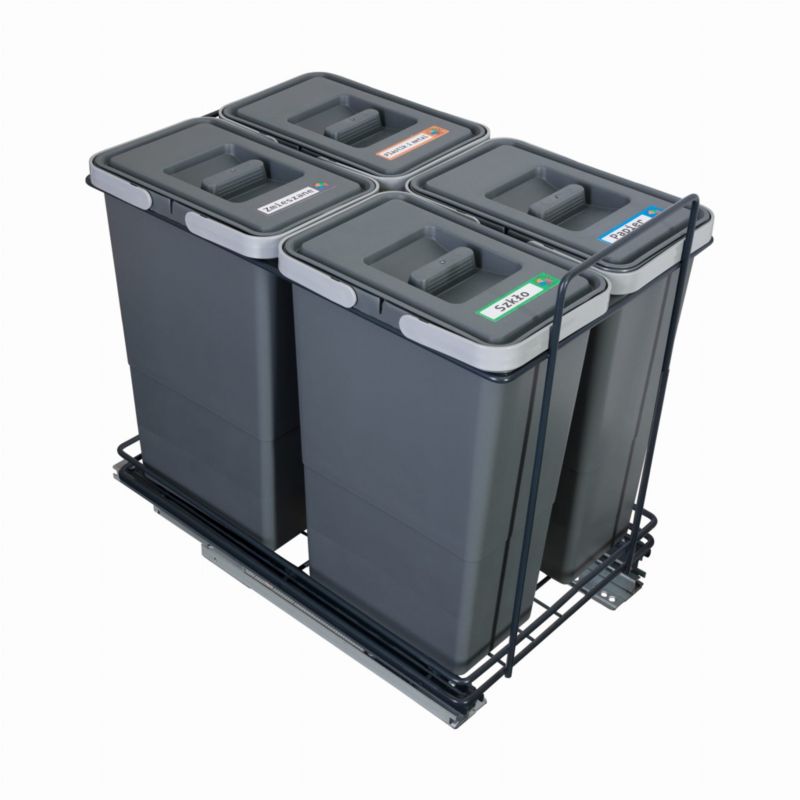 Sortownik Sortowniki24 ECOCUBE z koszami FUTURE od 40 cm 4x8l cichy domyk 1 szt.