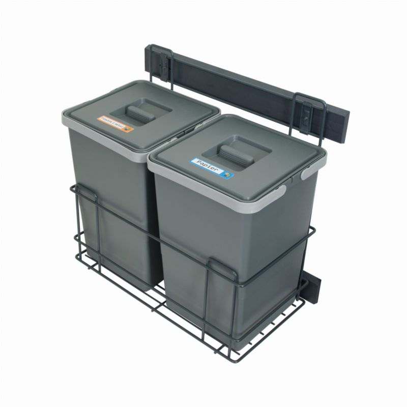 Sortownik Sortowniki24 SLIM z koszami FUTURE od 30 cm 2x12l cichy domyk 1 szt.