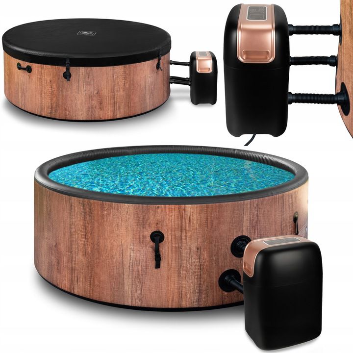 Spa ogrodowe dmuchane basen z hydromasażem Coil na 4 osoby ogrodowy dąb 1szt