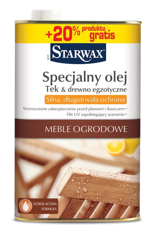 Specjalny olej ochronny Starwax drewno egzotyczne i tekowe bezbarwny 1 l
