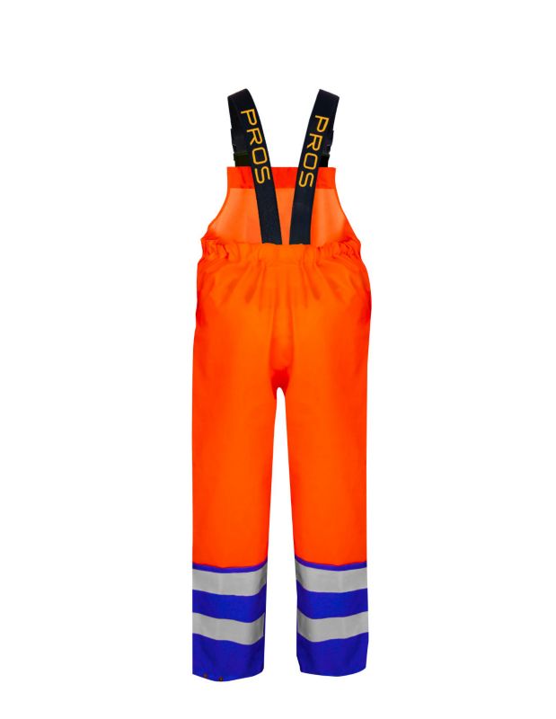 Spodnie ogrodniczki dwukolorowe model 891 R Pomarańczowy fluorescencyjny/Niebieski 60 1szt.