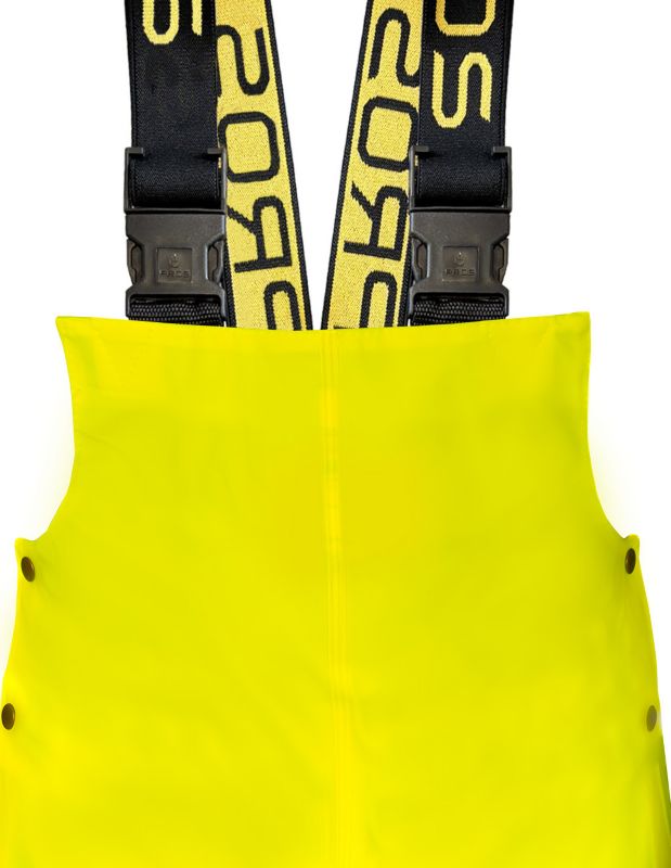 Spodnie ogrodniczki dwukolorowe model 891 R Żółty fluorescencyjny/Niebieski 58 1szt.