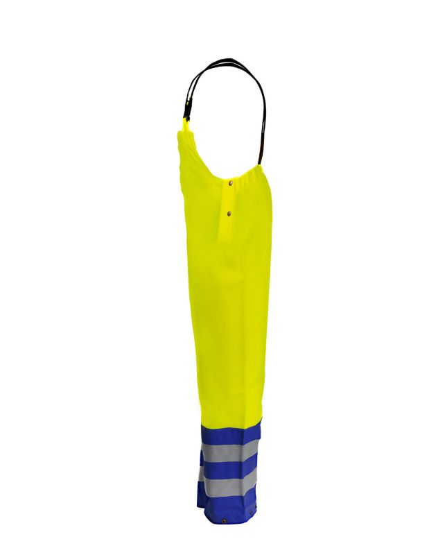 Spodnie ogrodniczki dwukolorowe model 891 R Żółty fluorescencyjny/Niebieski 60 1szt.