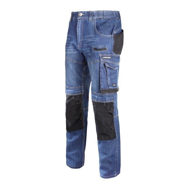 Spodnie robocze jeansowe Lahti Pro ze wzmocnieniem niebieskie L