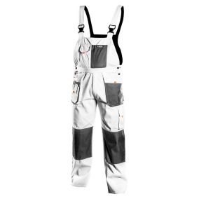Spodnie robocze na szelkach unisex NEO TOOLS S białe 1 szt.