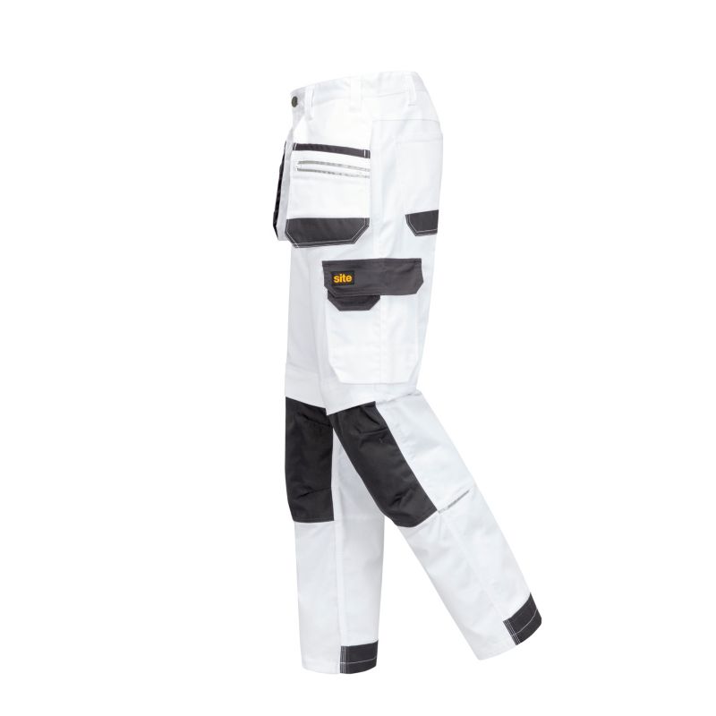 Spodnie robocze Site Kirksey białe W32 L32 42
