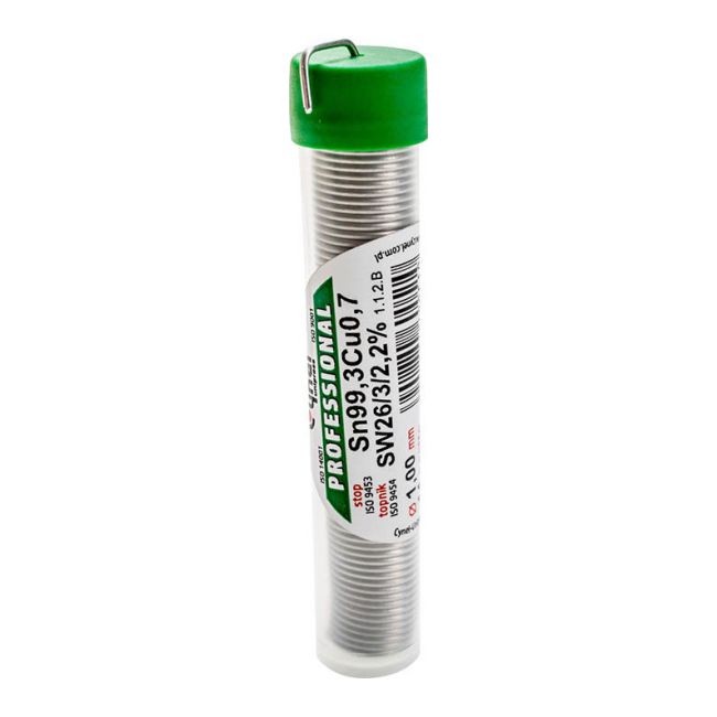 Spoiwo lutownicze bezołowiowe Cynel 1,0 mm fiolka 14 g