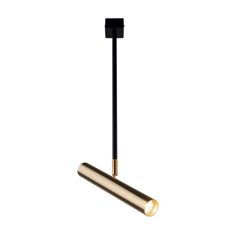 Spot Amplex Akadi mosiądz polerowano-czarny  1 x GU10 x 4W IP20 wym: 51 x 28 x 4 cm - 1 szt.