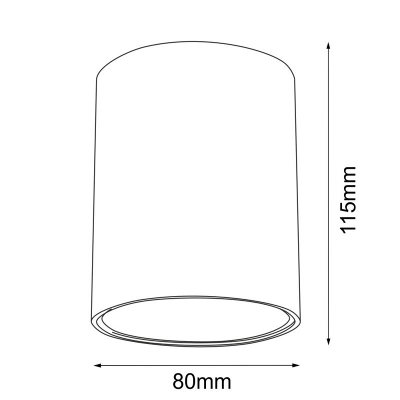 Spot Brosline Point czarny  1 x GU10 x 10W IP20 wym: 11,5 x 8 x 8 cm - 1 szt.
