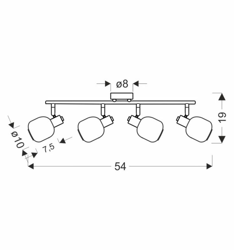 Spot Candellux Lighting Andrus 4 x E14 chrom