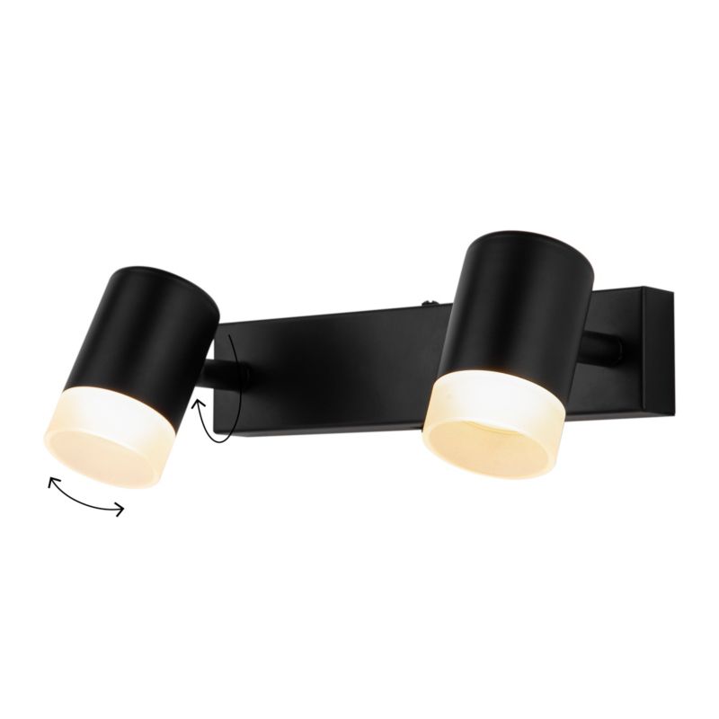 Spot GoodHome Maupin listwa 2 x 350 lm 3000 K czarny