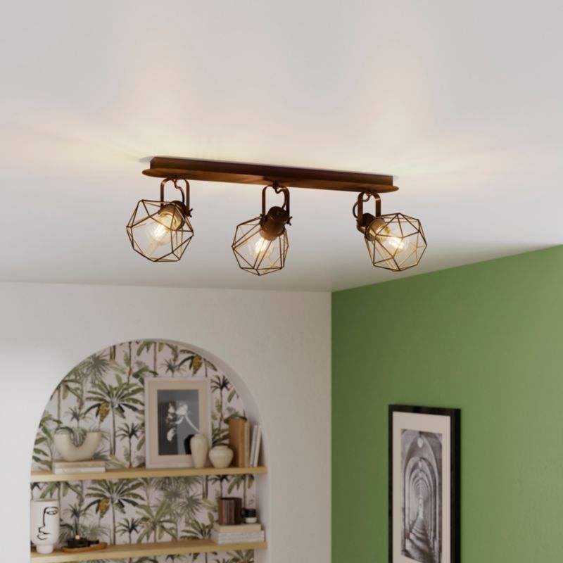 Spot GoodHome Smertrio 3 punktowy E27 czarny