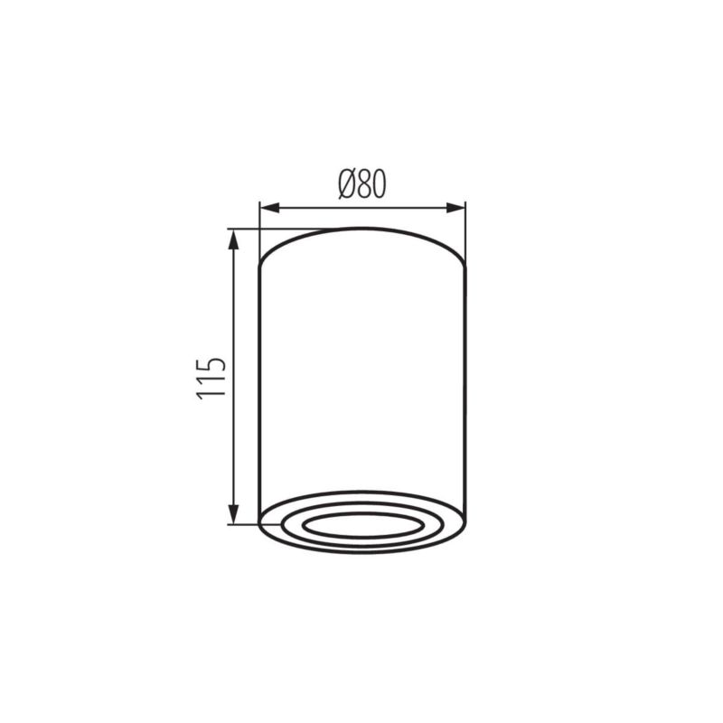Spot Kanlux Bord biały  1 x GU10 x 10W IP20 wym: 8 x 8 cm - 1 szt.