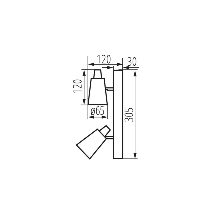 Spot Kanlux Sempra  biały  2 x GU10 x 35W IP20 wym: 30,5 x 6,5 cm - 1 szt.