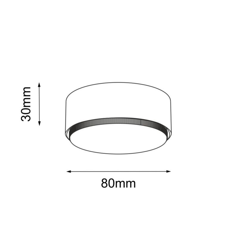 Spot oprawa sufitowa Brosline Drop czarny  1 x GX53 x 9W IP20 wym: 3 x 8 x 8 cm - 1 szt.