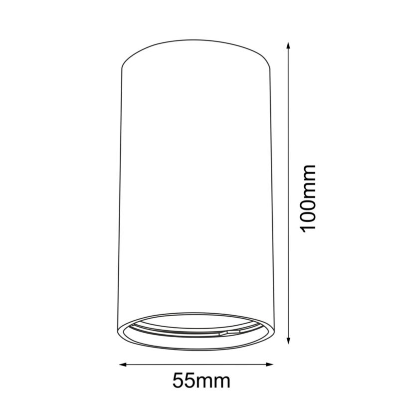 Spot oprawa sufitowa Brosline Point biały  1 x GU10 x 10W IP20 wym: 10 x 5,5 x 5,5 cm - 1 szt.