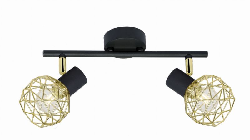 Spot oprawa sufitowa Candellux Acrobat  złoto-czarny  2 x E14 x 40W IP20 wym: 17 x 40 x 11 cm - 1 szt.