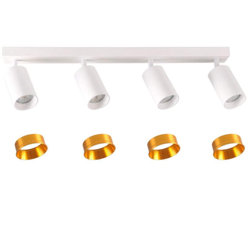 Spot oprawa sufitowa Polux Maribel  biało-złoty  4 x GU10 x 10W IP20 wym: 16,8 x 5,5 cm - 1 szt.