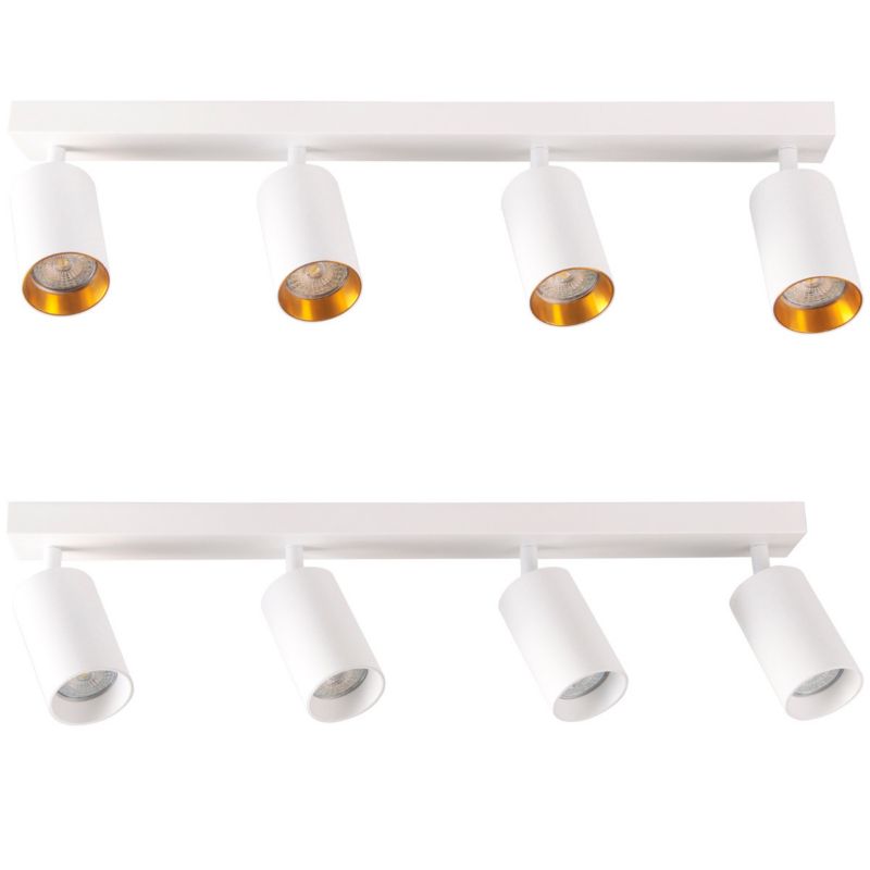 Spot oprawa sufitowa Polux Maribel  biało-złoty  4 x GU10 x 10W IP20 wym: 16,8 x 5,5 cm - 1 szt.
