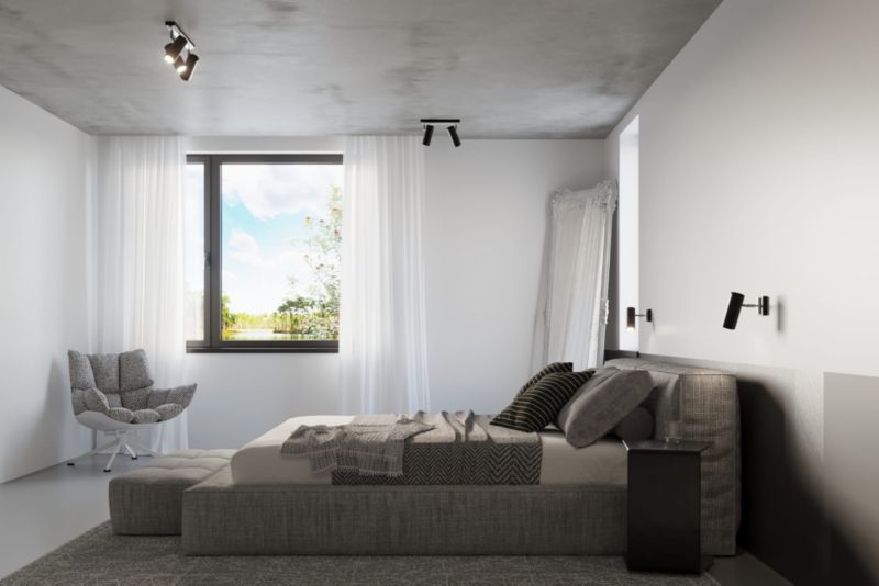 Spot oprawa sufitowa Sollux Lighting Direzione  czarny-chromowany  2 x GU10 x 40W IP20 wym: 30 x 30 cm - 1 szt.