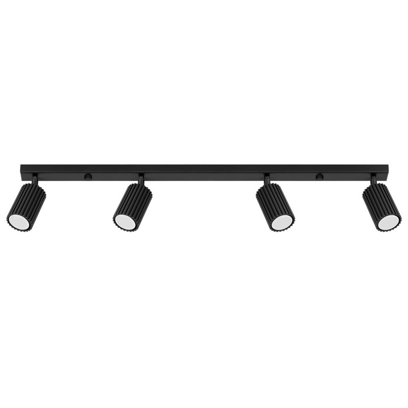 Spot oprawa sufitowa Sollux Lighting Karbon czarny  4 x GU10 x  IP20 wym: 16,5 x 81 x 6,5 cm - 1 szt.