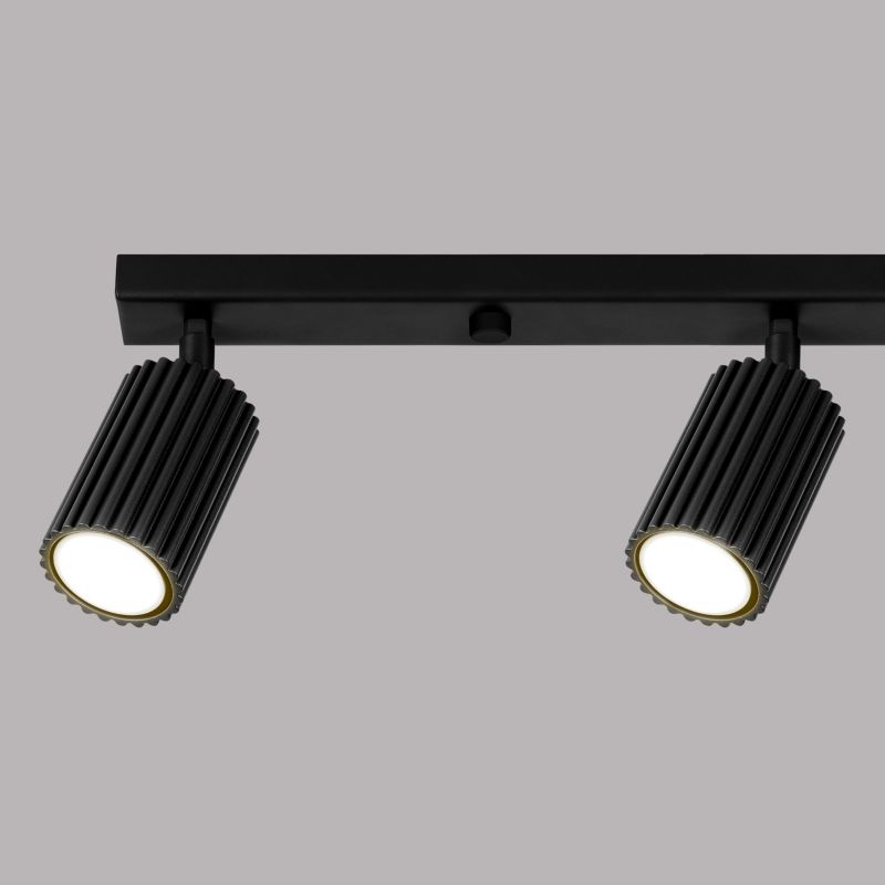 Spot oprawa sufitowa Sollux Lighting Karbon czarny  4 x GU10 x  IP20 wym: 16,5 x 81 x 6,5 cm - 1 szt.