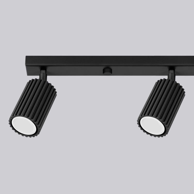Spot oprawa sufitowa Sollux Lighting Karbon czarny  4 x GU10 x  IP20 wym: 16,5 x 81 x 6,5 cm - 1 szt.