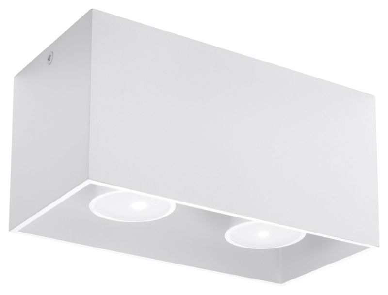 Spot oprawa sufitowa Sollux Lighting Quad  biały  2 x GU10 x 40W IP20 wym: 20 x 10 cm - 1 szt.