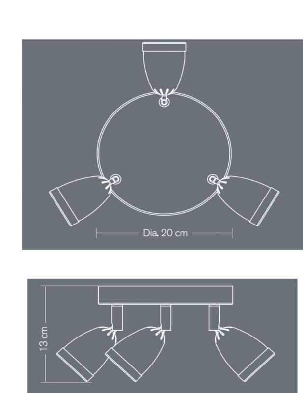 Markslöjd 108464 - Luce Spot COSTILLA 3xGU10/7W/230V Bianco