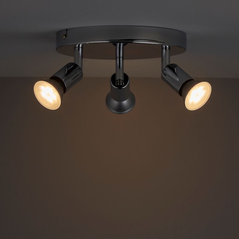 Spot plafon metalowy 3 x 50 W GU10 chrom