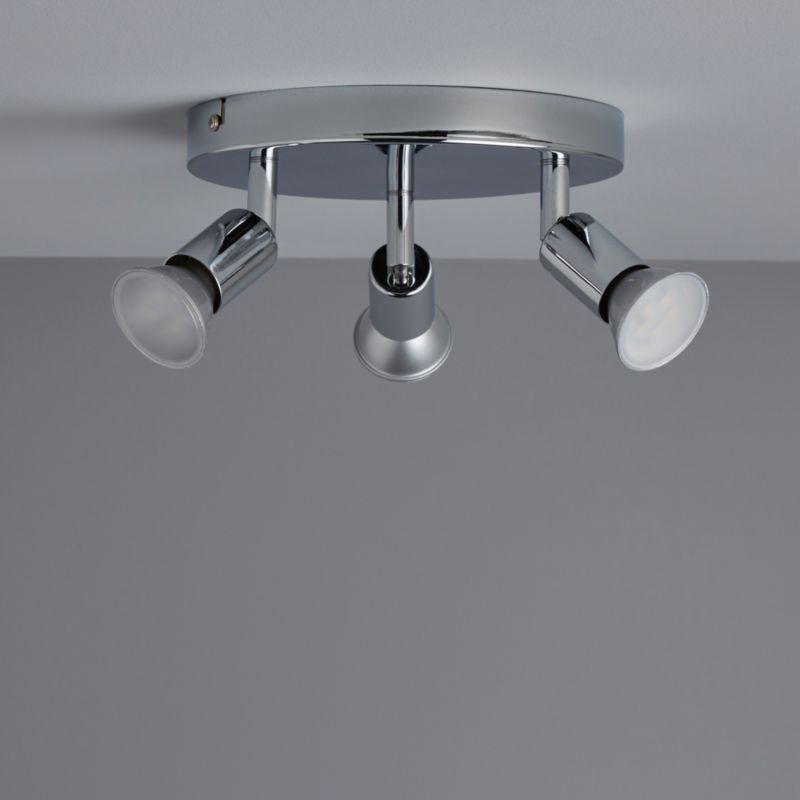 Spot plafon metalowy 3 x 50 W GU10 chrom