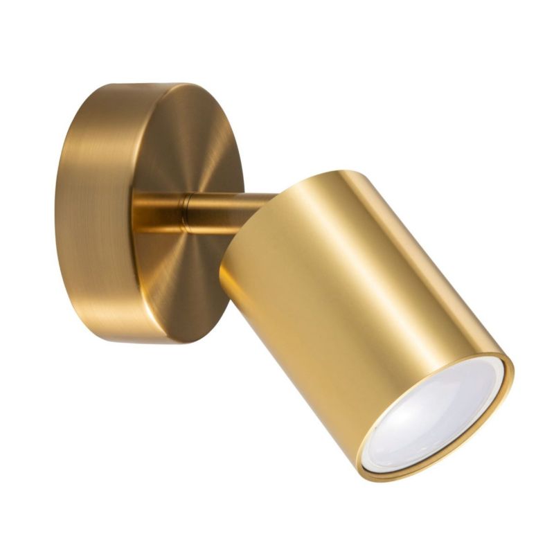 Spot Polux Goldi złoty  1 x GU10 x 10W IP20 wym: 8 x 8 cm - 1 szt.