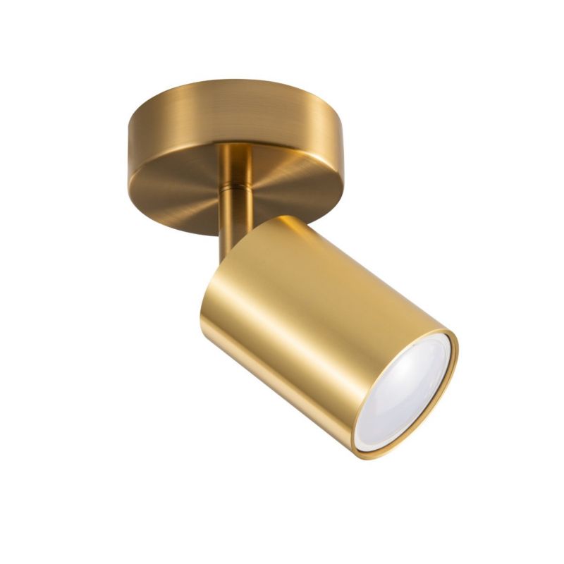 Spot Polux Goldi złoty  1 x GU10 x 10W IP20 wym: 8 x 8 cm - 1 szt.
