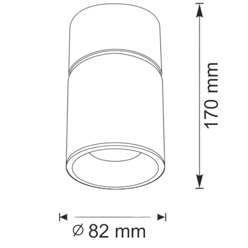 Spot Polux Nixa szary  1 x GU10 x 10W IP20 wym: 17 x 8,2 cm - 1 szt.