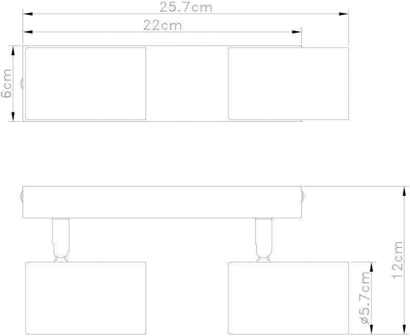 Spot Quentin 2 x GU10 drewno / biały