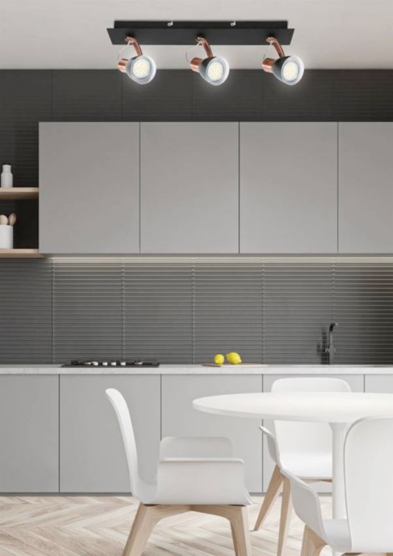 Spot reflektor natynkowy Candellux MARKUS miedziano-czarny 3xGU10x50W IP20 wym:17x47x8cm - 1 szt.