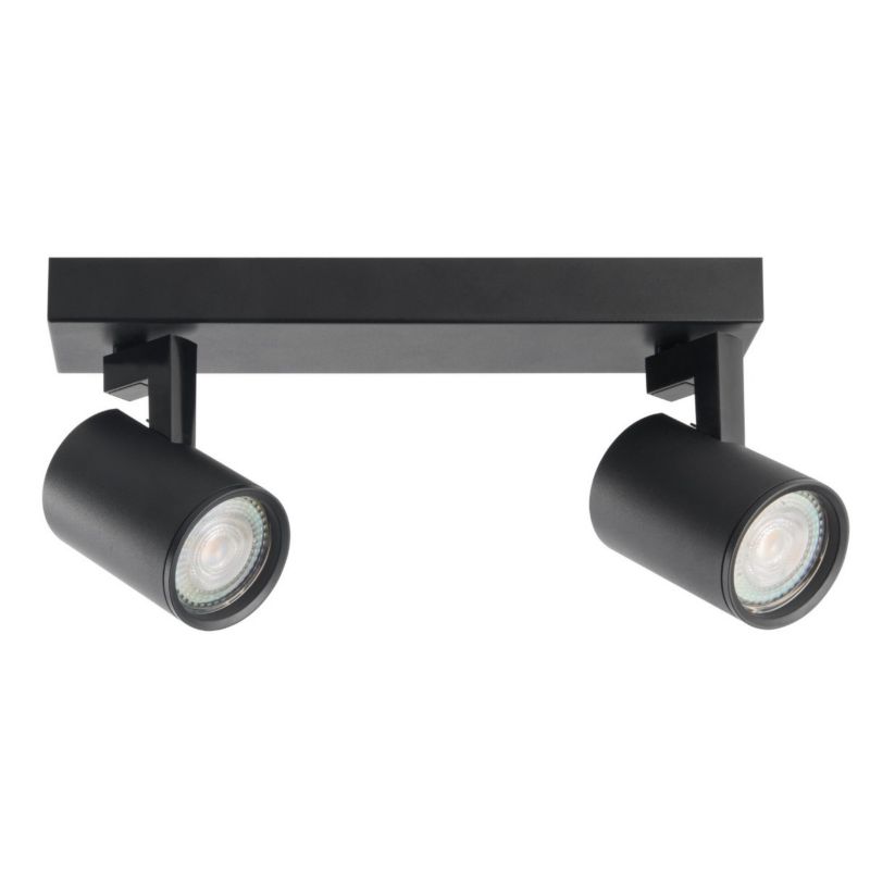 Spot reflektor natynkowy Polux LYNX czarny 2xGU10x10W wym:12,3x26x5,5cm IP20 -1 szt.