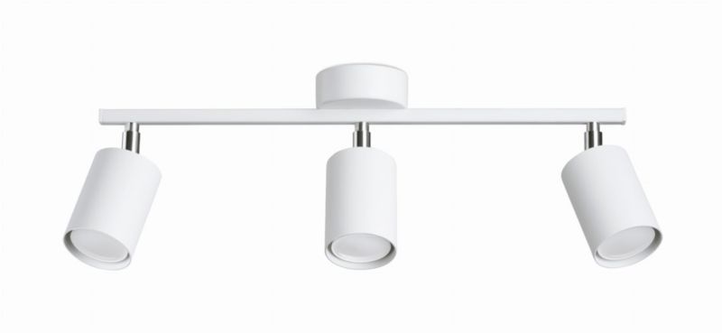 Spot Sollux Lighting Lemmi biały chromowany  3 x GU10 x  IP20 wym: 46 x 8 cm - 1 szt.